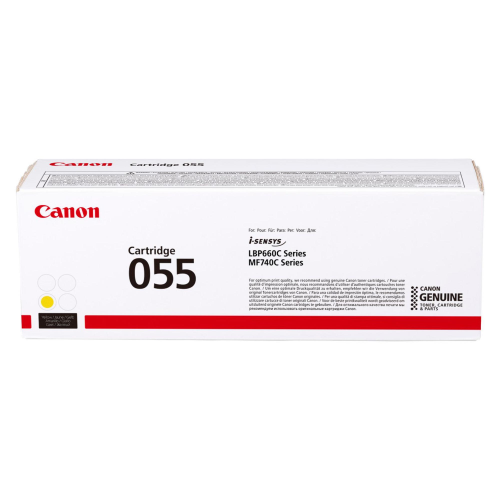 CANON 055 TONER GIALLO PER LBP664Cx - LBP663Cdw - MF746Cx - MF744Cdw - MF742Cdw 2.100 PAGINE